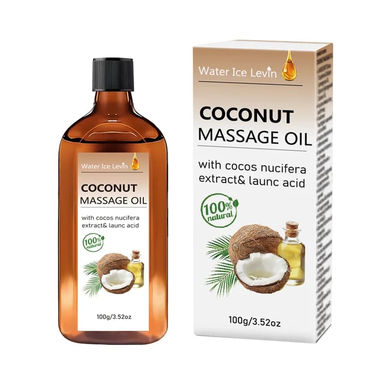 Huile de massage à l'extrait de noix de coco Cocos Nucifera, hydratante, lissante pour la peau du co