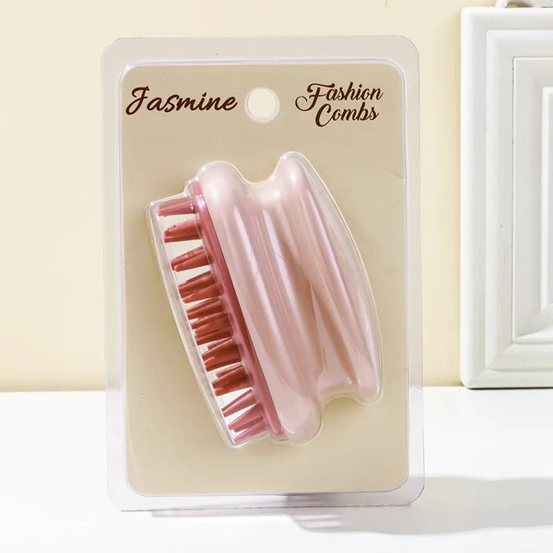 1 brosse à shampoing en silicone, douce et qui n'abîme pas le cuir chevelu, nettoie, soulage les dém