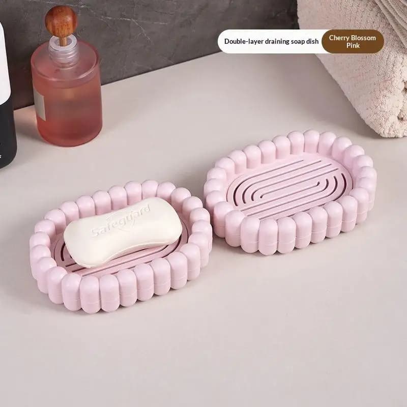 Plateau à savon de douche compact pour les voyages, en plastique durable avec fonction de drainage r
