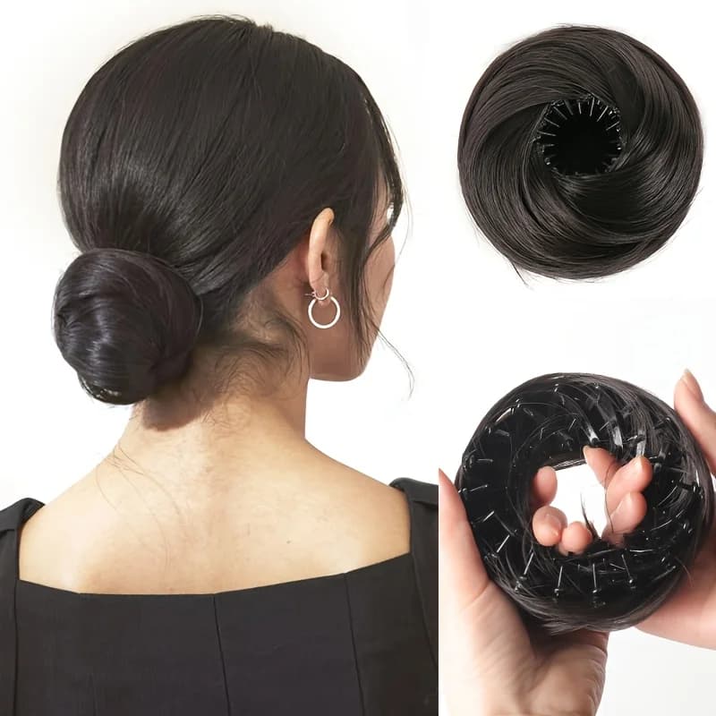 Accessoires pour chignon femme - Pinces à cheveux synthétiques réglables de 4 pouces, adaptées à tou