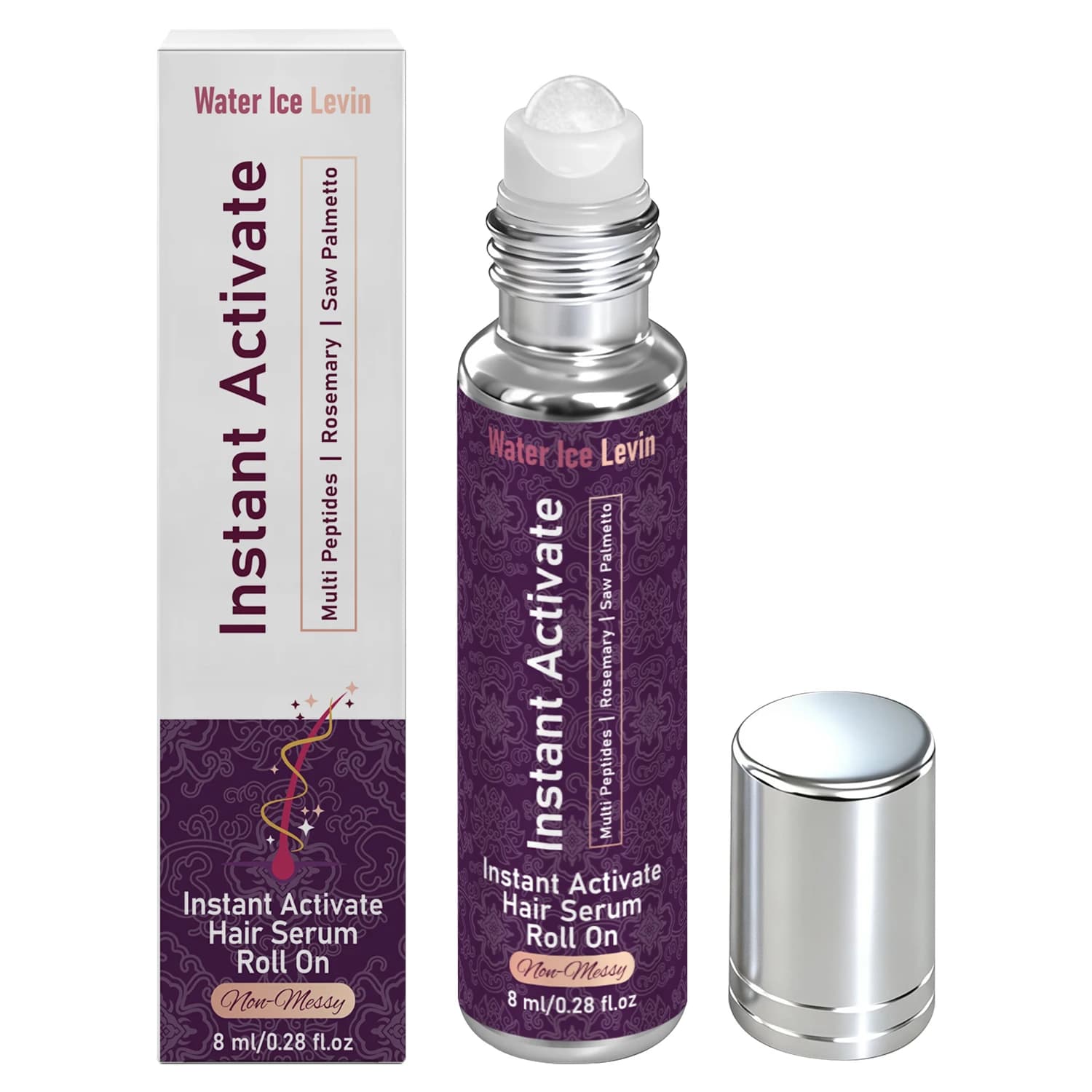 Sérum capillaire instantané multi-peptides à la rosemary et au palmier nain, doux et non irritant, n