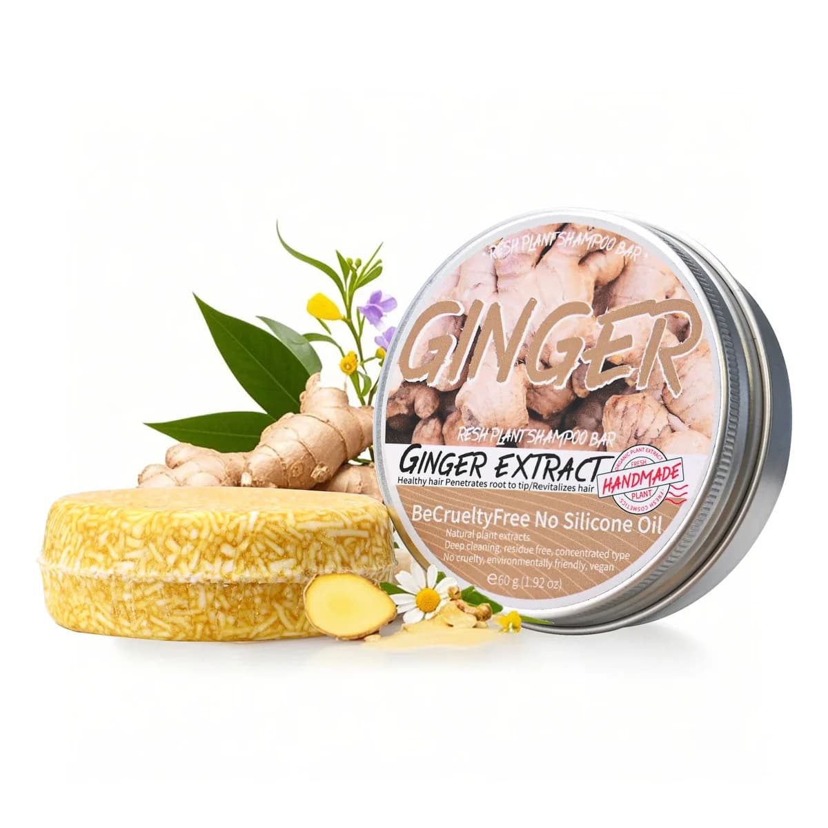 Shampoing au gingembre, savon pour les cheveux, soin capillaire, vente transfrontalière, shampoing a
