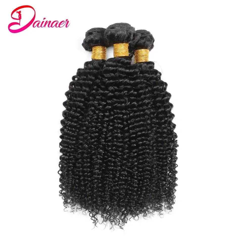 Bundles de cheveux humains indiens afro crépus bouclés, extension de cheveux vierges, document natur