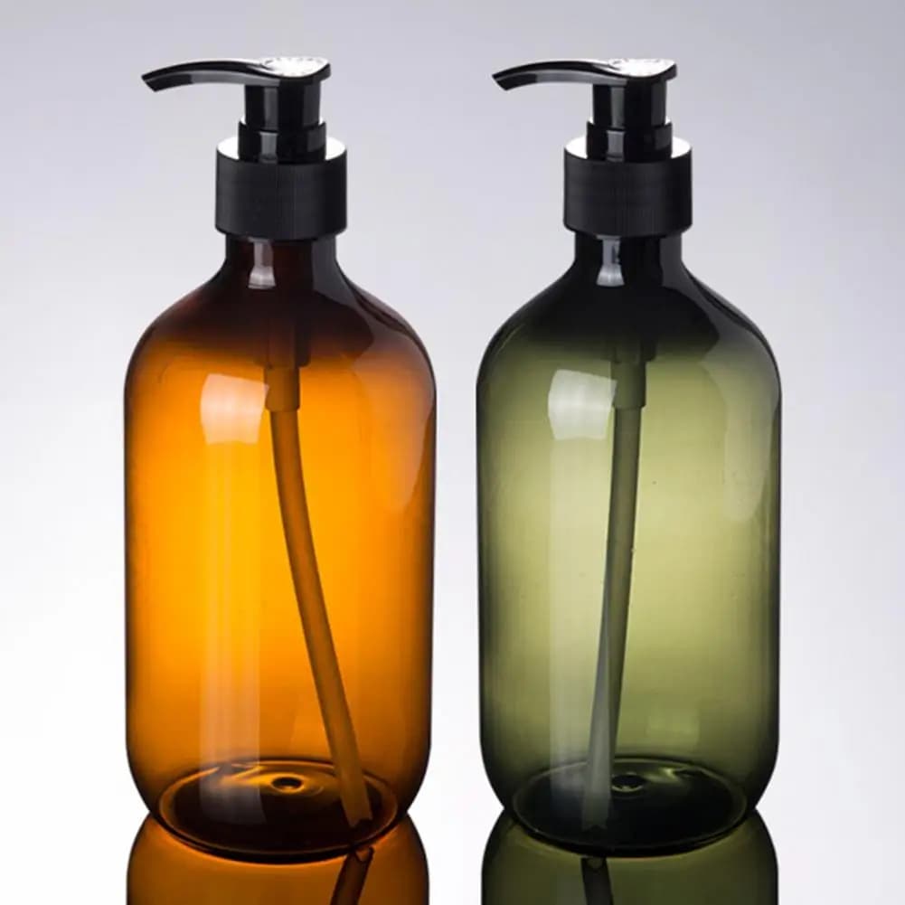 Livraison directe 500/300ml Lotion shampooing Gel douche support distributeur de savon vide pompe de bain bouteille
