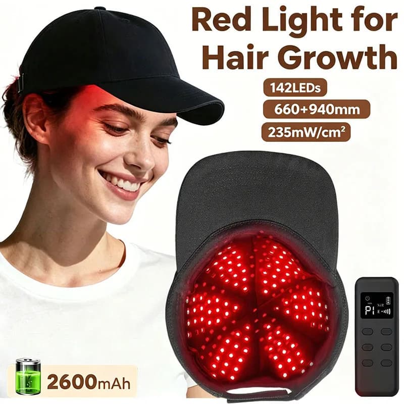 Casque de Croissance Capillaire à Lumière Rouge 2026 – Dispositif Thérapeutique Infrarouge Anti-Chute de Cheveux –