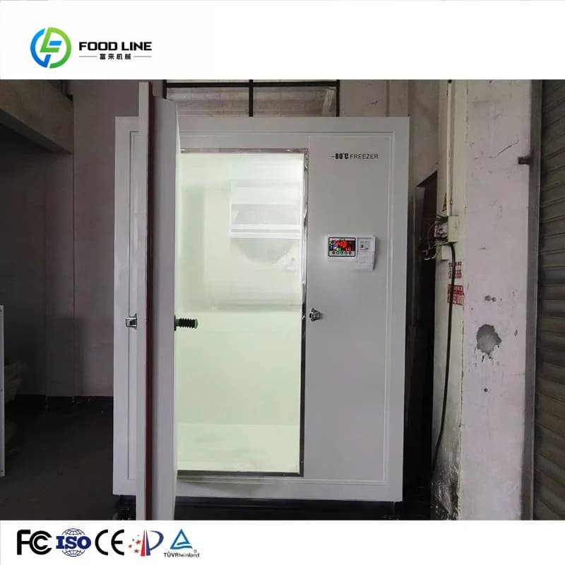 Personnalisé -80 ° Chambre froide mobile basse température C 2,3*1,8*2,4m³ Conteneur congélateur pour congélation rapide et transport réfrigéré