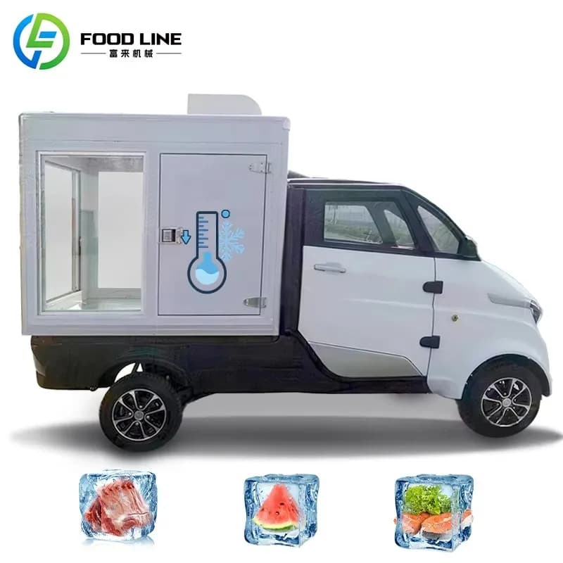 Camion frigorifique de 12 pieds pour chambre froide, remorque congélateur pour le transport de produits frais, personnalisable