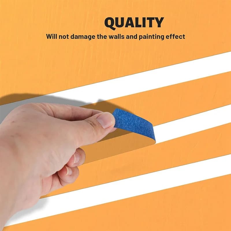 ABKJ-Blue Painters Tape Masking Tape Bulk Blue Tape For Painting Automotive Walls Packing Removable Free Residue, 4 Rolls