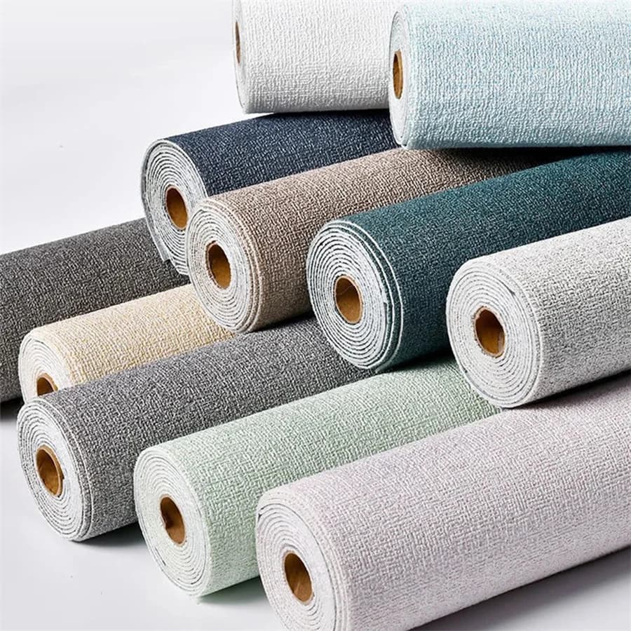Lin 3D mousse auto-adhésive PVC couleur unie épaissi imperméable fond mur rénovation papier peint stickers muraux décor à la maison
