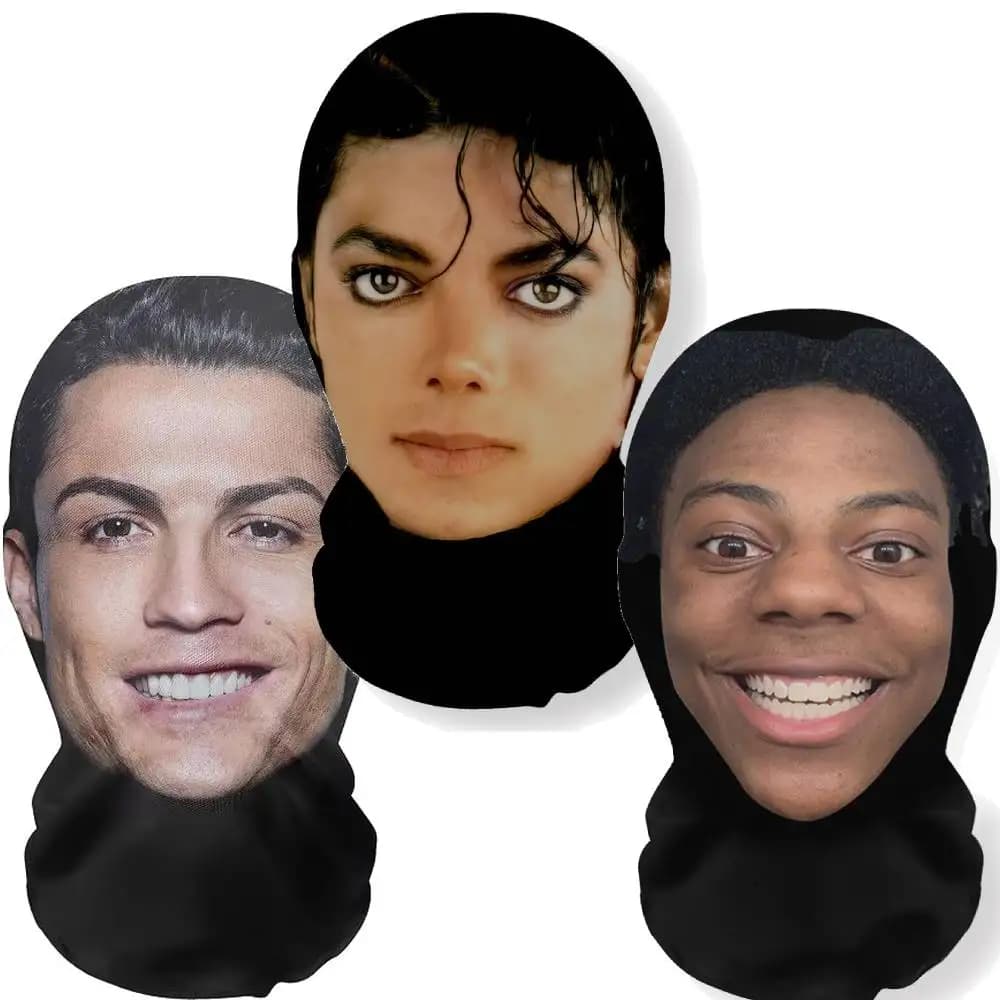 Accessoires de cosplay MJ Michael Jackson, masques faciaux de célébrités imprimés en 3D, masques en maille élastique, couvre-chefs de jeu de rôle d'Halloween, cagoules