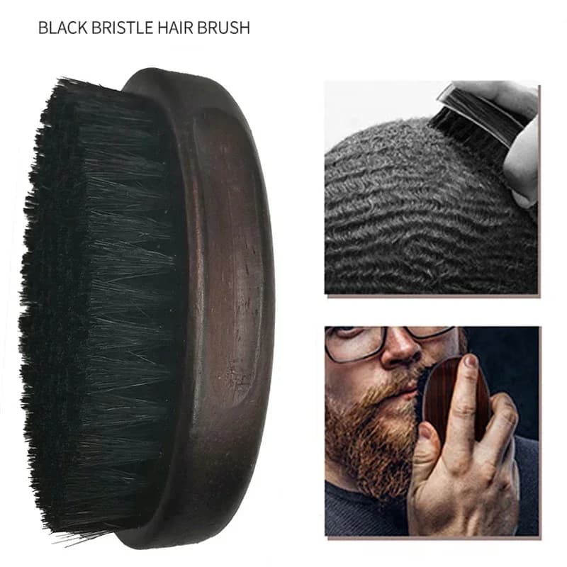 Brosse à cheveux en fourrure de sanglier pour hommes