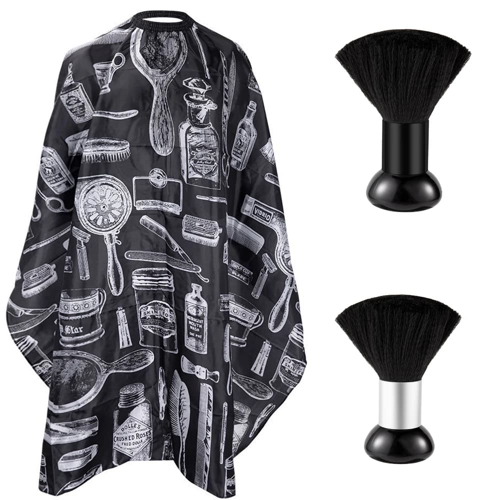 1/2 Pièces Tablier de Coiffure Professionnel Imperméable pour Salon et Barbier, Cape de Coiffure, Ac