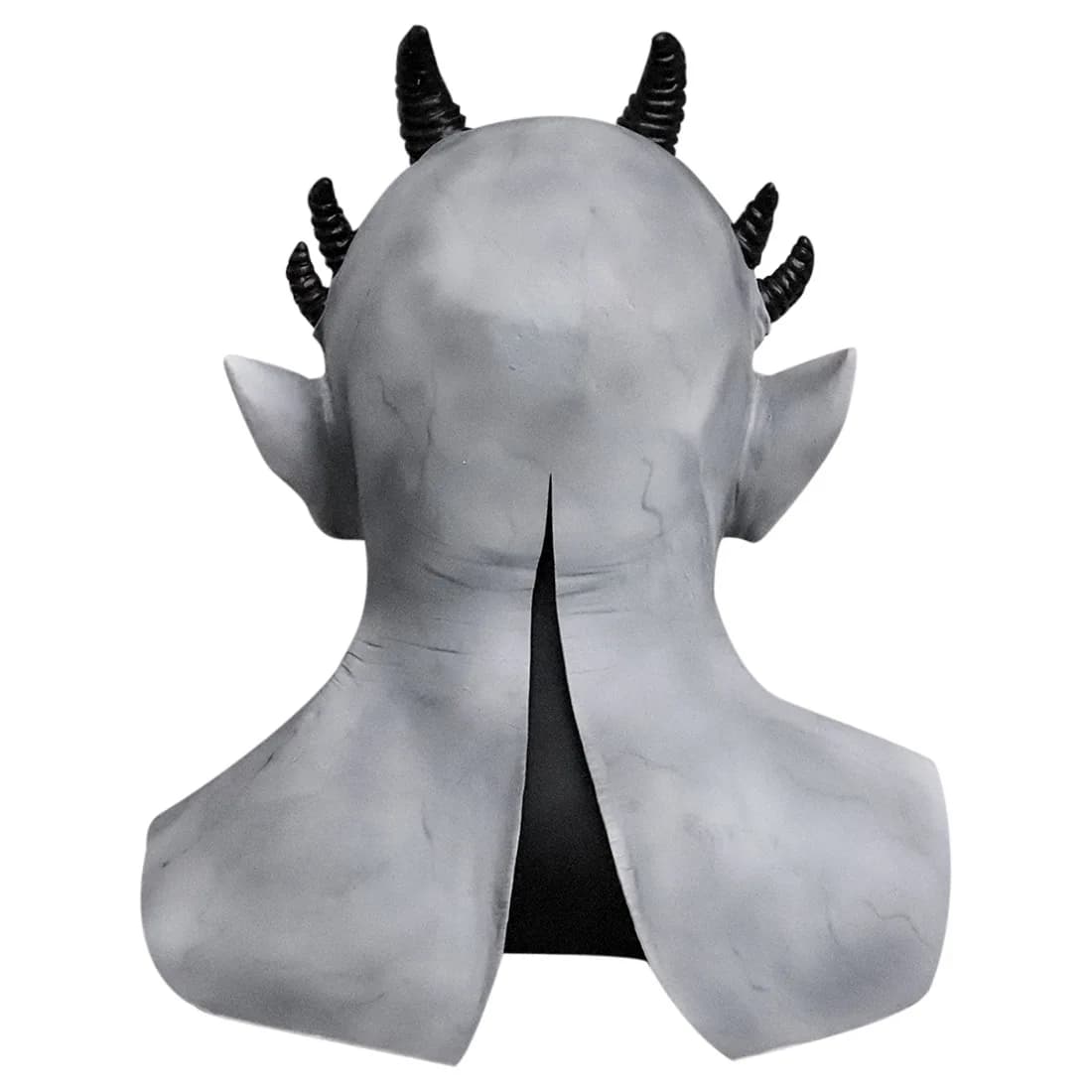 Masque en latex de démon à 6 coins - Décoration d'horreur pour Halloween