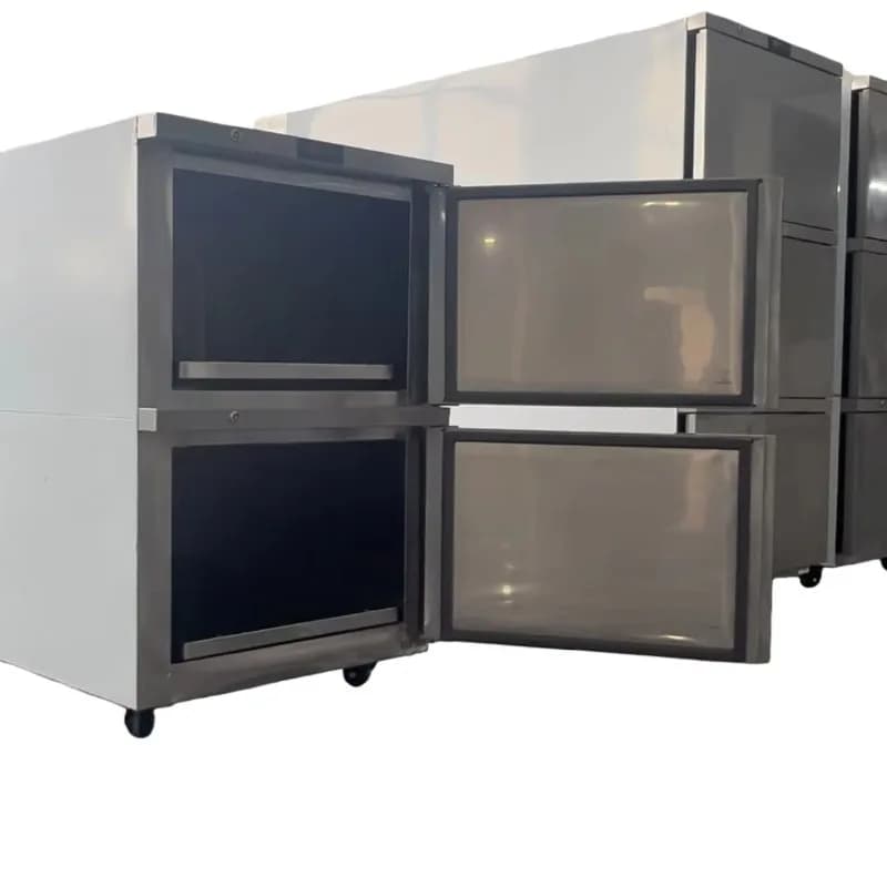 Congélateur Mortuaire Grande Taille Style Américain Personnalisé – Équipement Funéraire Écologique Réfrigérateur de Morgue Stockage à Froid pour