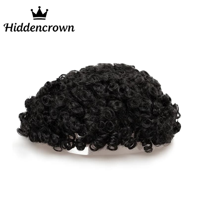 Prothèse capillaire pour hommes à cheveux bouclés