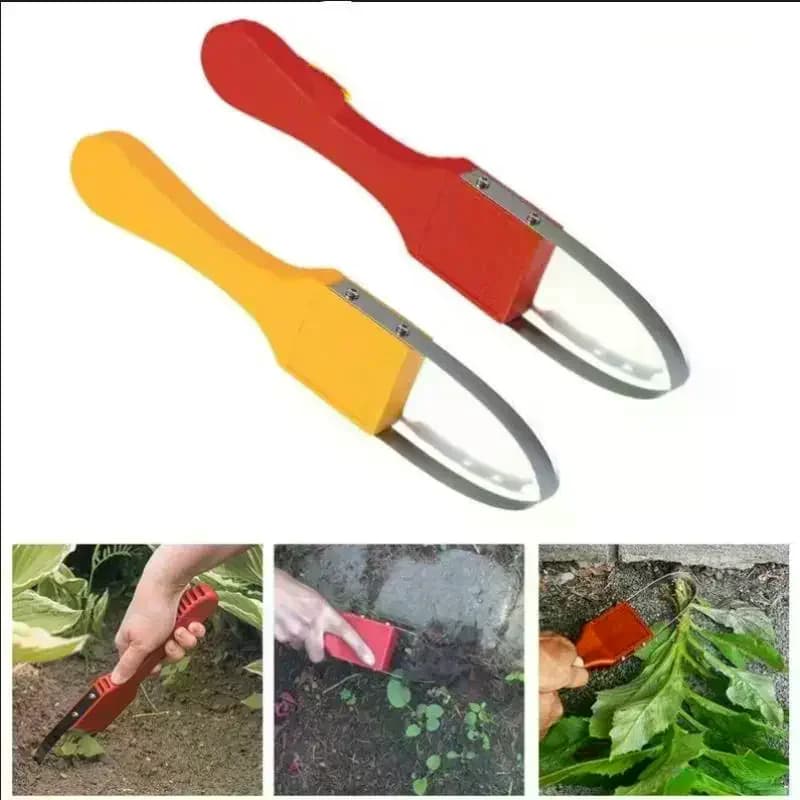 Outil de désherbage manuel à boucle en fer pour jardin - Conception à boucle en fer avec lames aiguisées - Outil de désherbage et de desserrage manuel