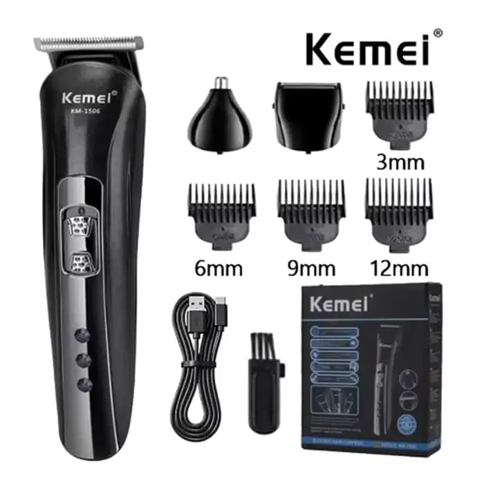Kemei KM-1506 3 en 1 rasoir électrique coupe de cheveux charge tondeuse à cheveux électrique Recharg