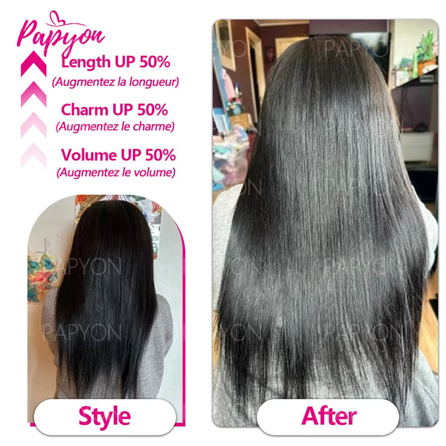 Clip in Hair Extension Human Hair 22 24 26 28 Pouces Extension Clip Cheveux Humains Extensions Cheve
