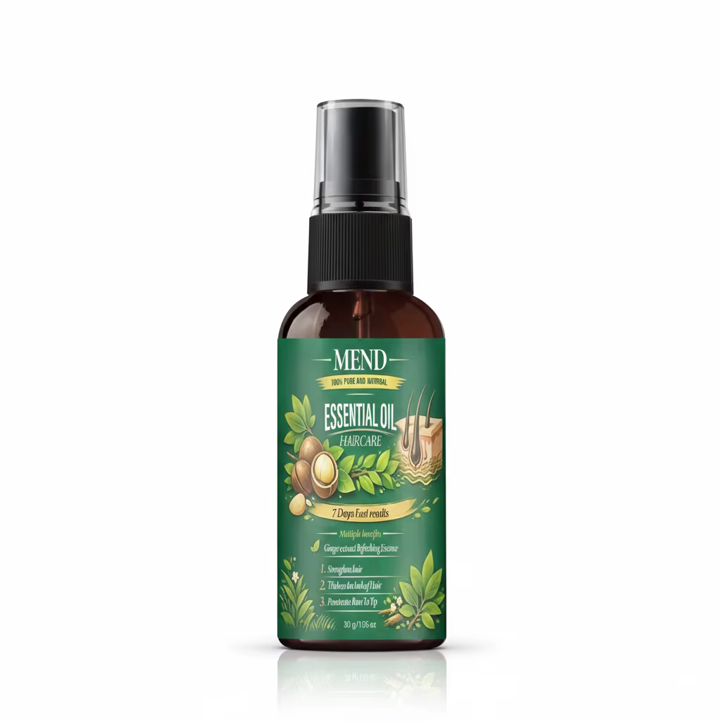 Huile capillaire naturelle pure. Résultats rapides en 7 jours. Renforce et épaissit les cheveux. Pén