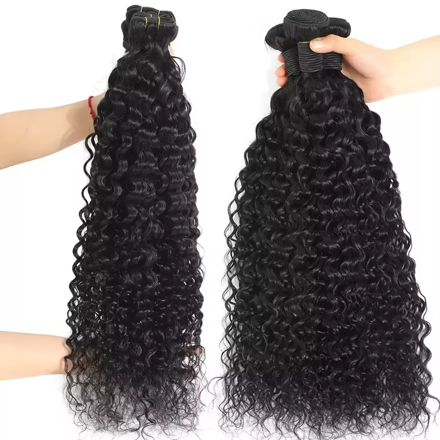 Extensions de Cheveux Humains Ondulés Profonds, 38 Pouces, Cheveux Brésiliens Vierges Non Traités, D