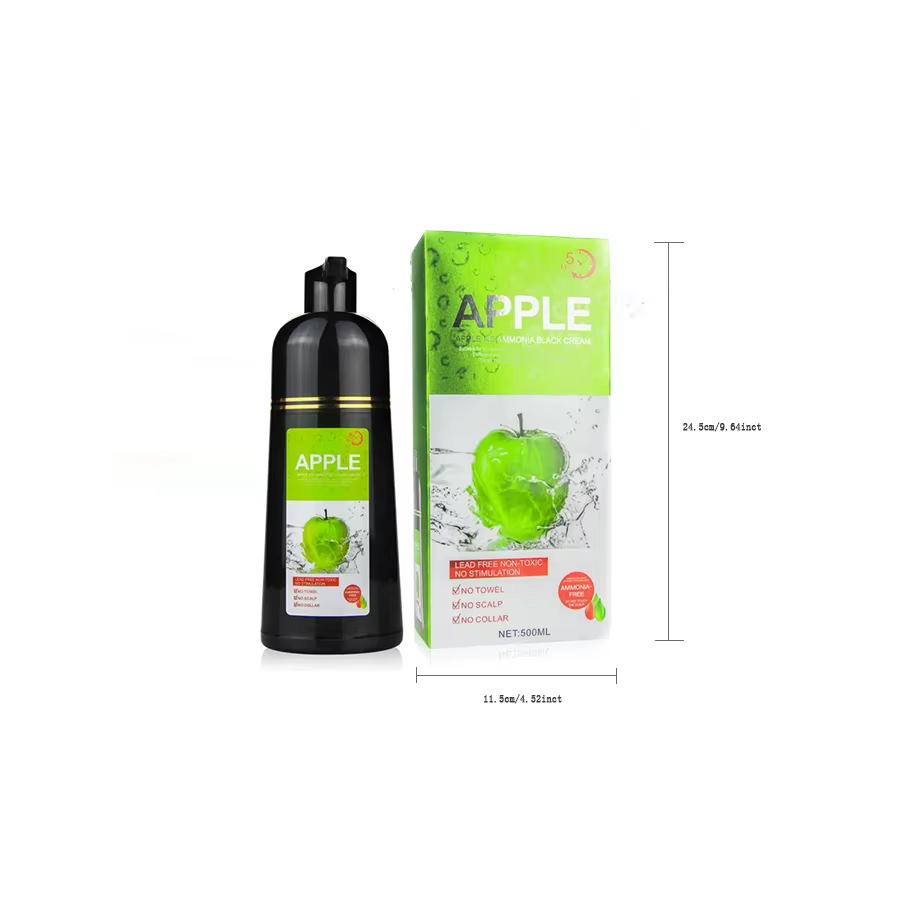 Shampoing colorant pour cheveux à base d'extrait de fruits sans ammoniaque, coloration naturelle des