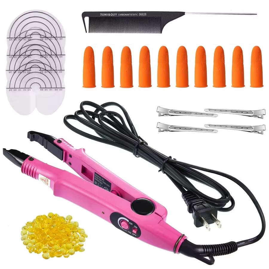 Ensemble d'outils d'extension de cheveux en fer à Fusion professionnel, 100G, colle à la kératine it