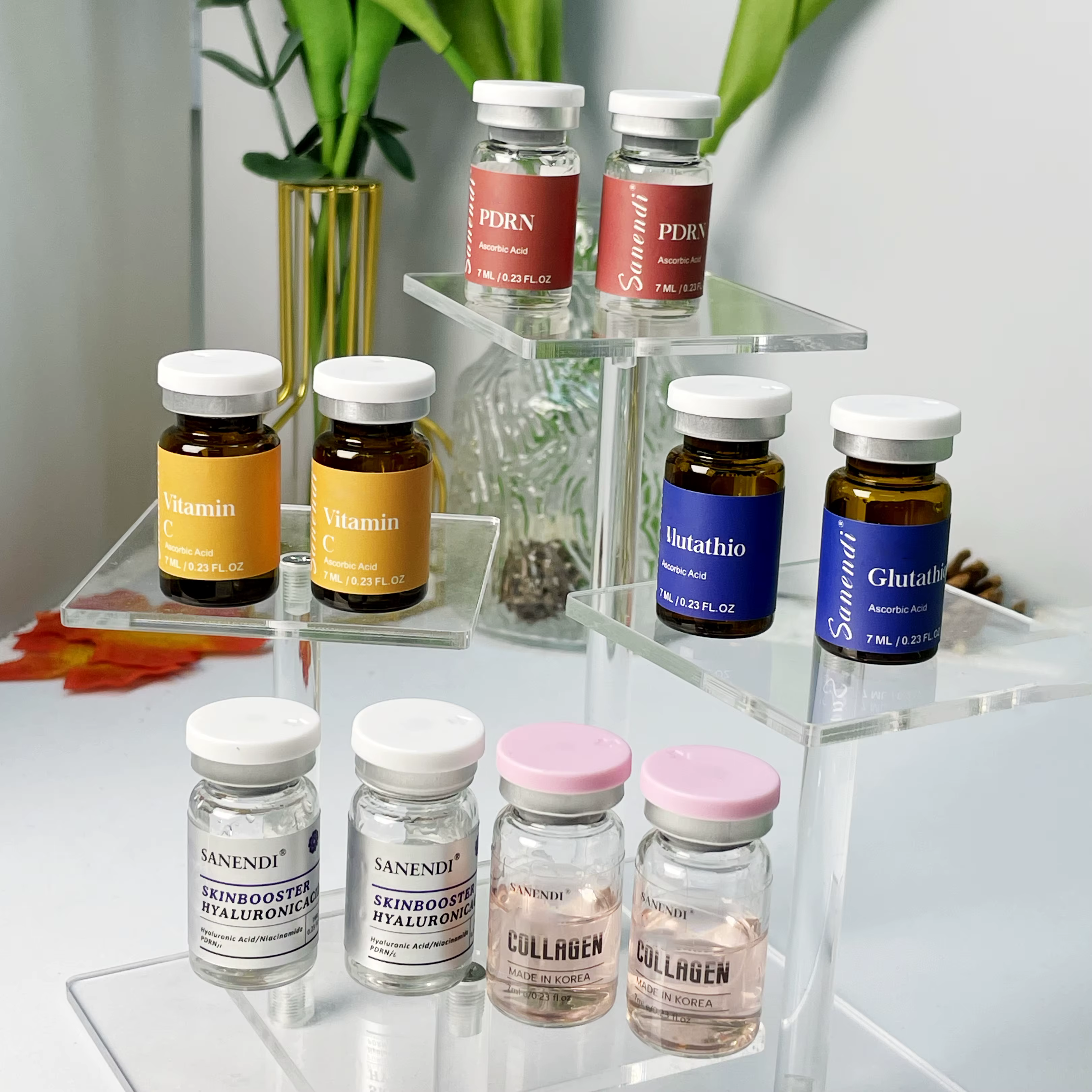 Sérum 6-en-1 PDRN GS-H Acide Hyaluronique Vitamine C Essence Collagène Coréen Soin Hydratant Visage