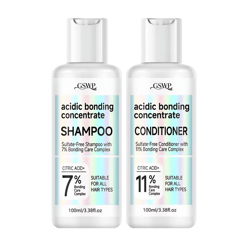 Ensemble shampoing et après-shampoing GSWP. Nettoie en douceur, hydrate en profondeur, offre des soi