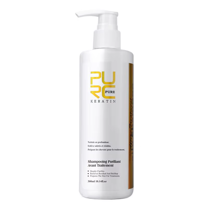 PURC – shampooing purifiant, 300ml, après-shampoing pour lisser les cheveux, traitement à la kératin