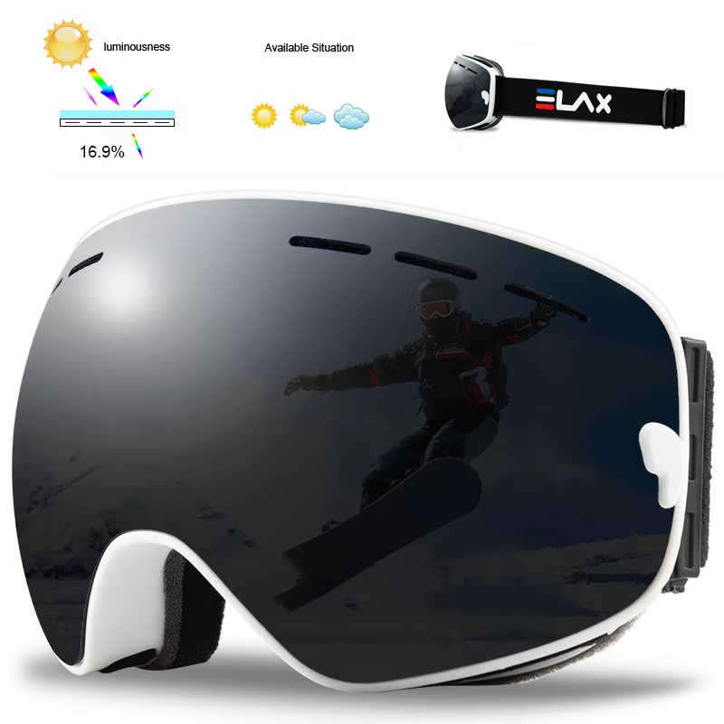 ELAX flambant neuf Double couche Anti-buée lunettes de Ski neige Snowboard lunettes motoneige lunett