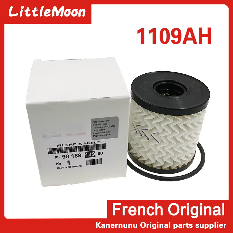 Filtre à huile moteur authentique pour KIT, 9818914980, 1109CK, 1109AH, 206, 107, 207, 307, 308, 408