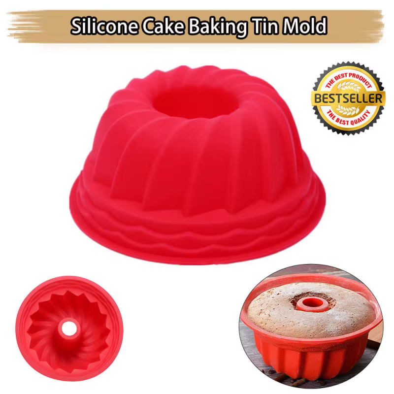 Moule à gâteaux en Silicone en spirale, creux, à pain, doux et facile à enlever, ustensiles de cuisi