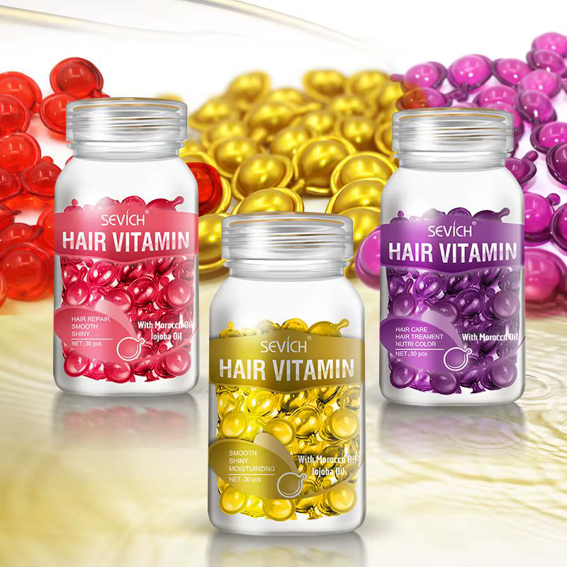 Sevich 3PCS/SET Kit de Capsules de Vitamines Capillaires à l'Huile de Kératine Complexe – Huile Capi