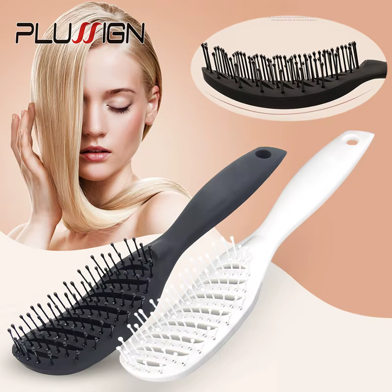 Brosse à cheveux bouclés, peigne de Massage pour Salon de coiffure, brosse de séchage démêlante, bro