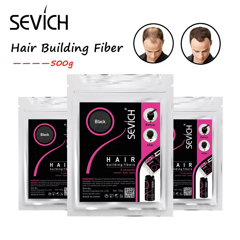 Sevich 500g fibre de renforcement des cheveux 10 couleurs kératine poudres Fibers fibre de repousse 