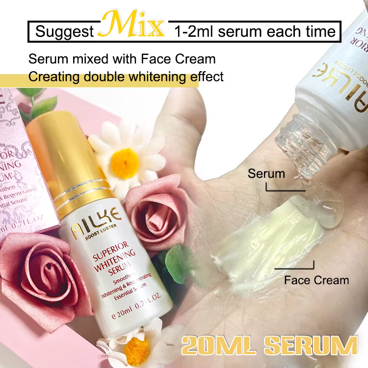 AILKE crème éclaircissante Anti-rides pour le visage, avec collagène, acide hyaluronique, soin blanc
