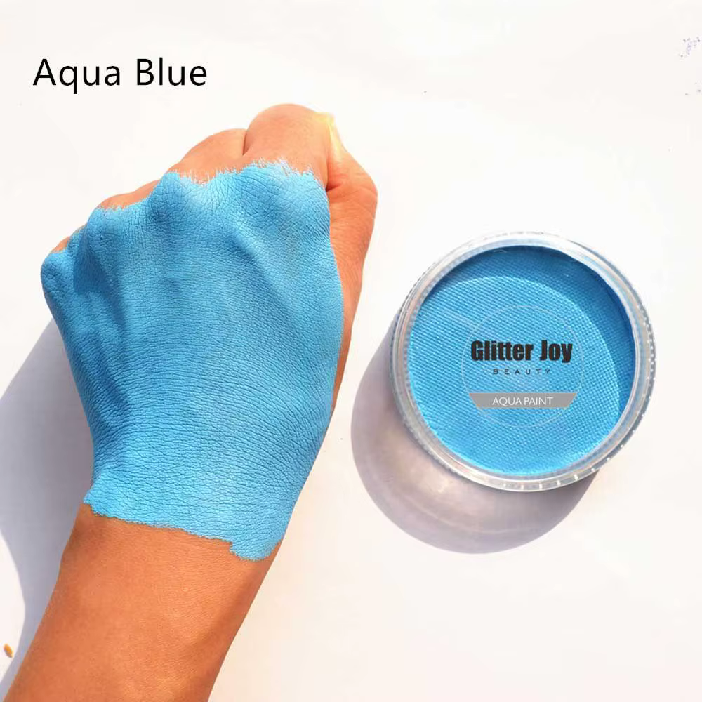 Aqua Blue 30 g/pièce à base d'eau pur Aqua bleu visage corps peinture Pigment maquillage dans Hallow