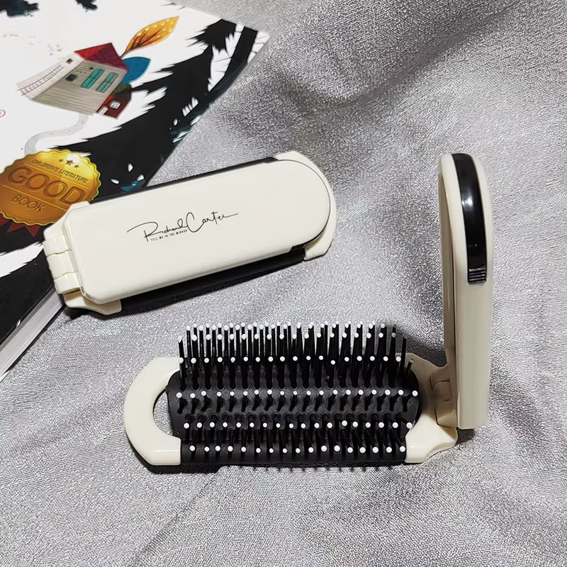 Mini brosse à cheveux pliante, peigne de Massage de la tête, antistatique, Portable, brosse à cheveu