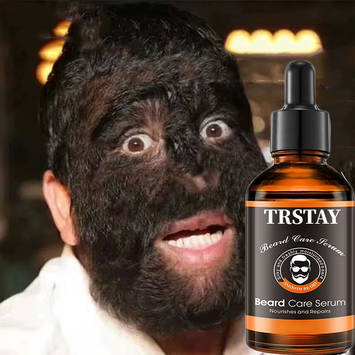 Huile de croissance de barbe puissante pour hommes, huiles essentielles de croissance des cheveux, E
