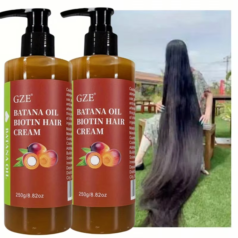GZE – crème capillaire à l'huile de Batana, biotine, cheveux forts, Anti-rupture, réparation des poi