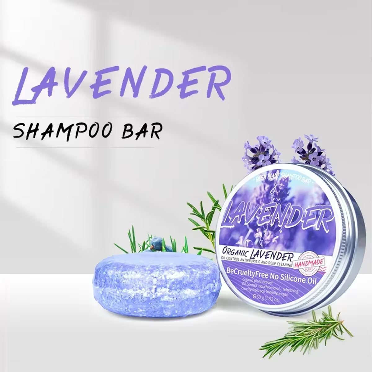 Le shampoing à la lavande est rafraîchissant, régulateur de sébum et lissant pour les cheveux, résol