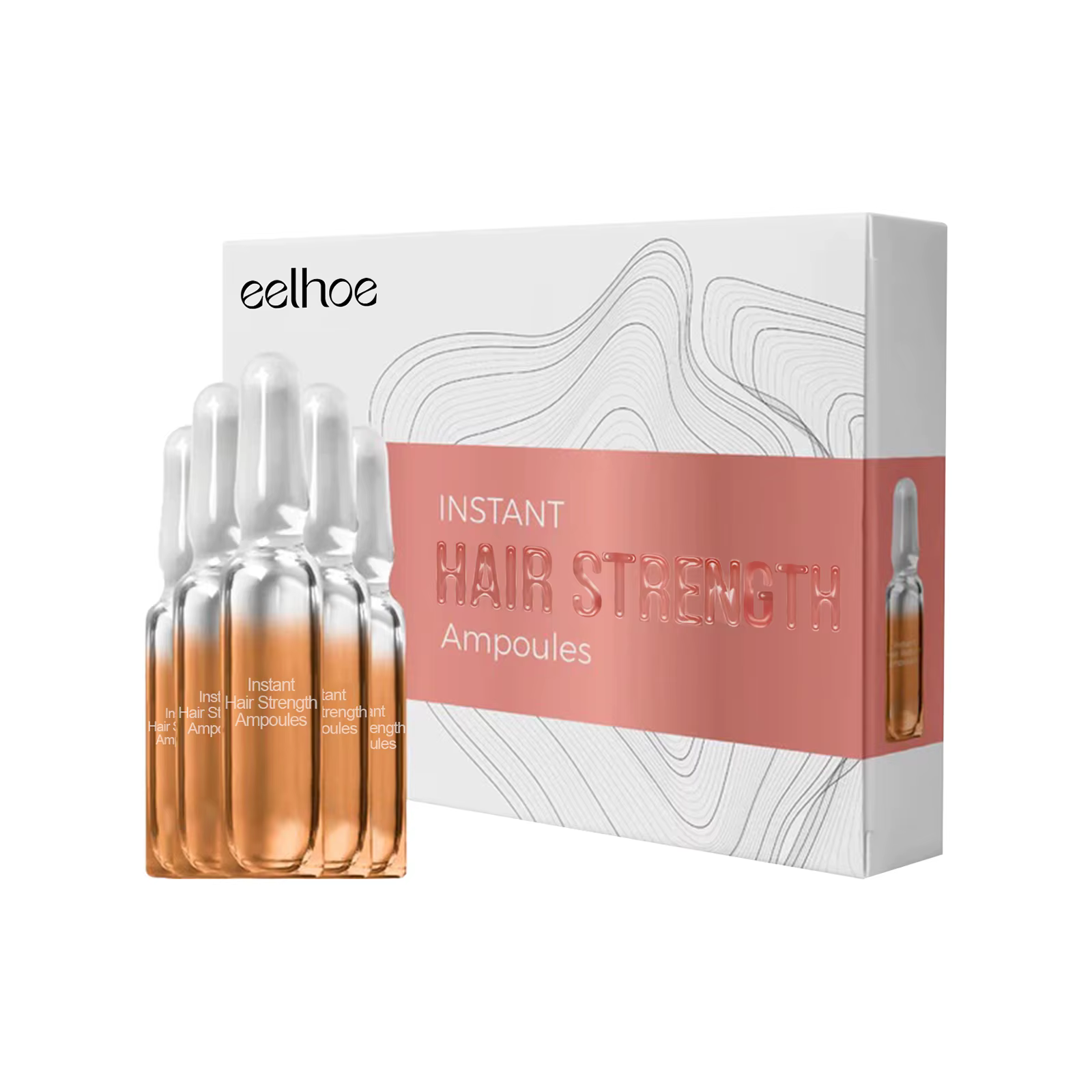 Ampoules de soins capillaires – Sérum de massage épaississant, raffermissant, lissant et réparateur 