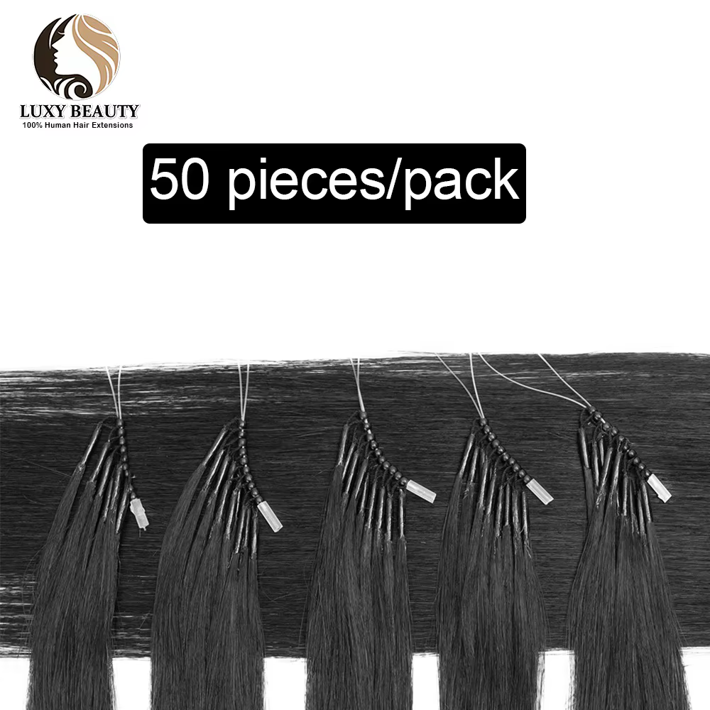 8D Micro perle Extensions de cheveux humains Silicone Nano anneau Extension de cheveux Invisible Min