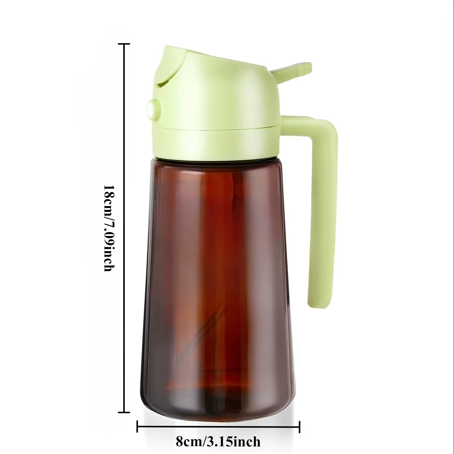 Pulvérisateur d'huile marron bloquant la lumière de 16oz/470ML pour la cuisson, bouteille distributr