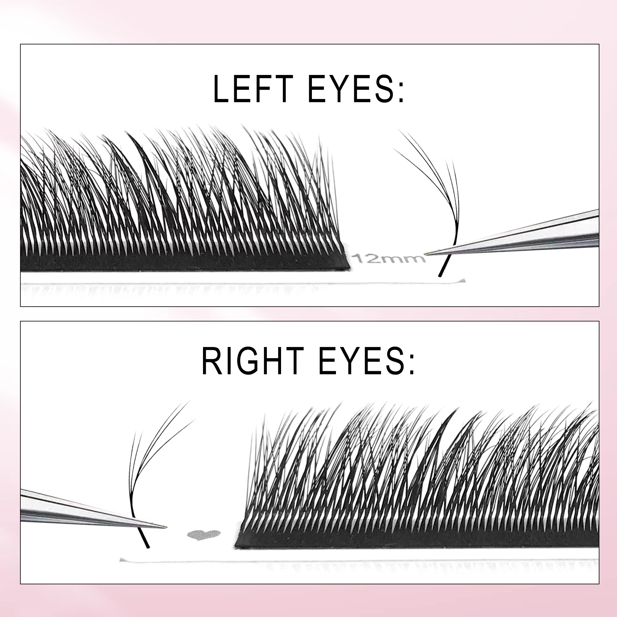 CoMango 5D fox YY shape eye lashes extension C/D curl professional black fox eye style lash high qua