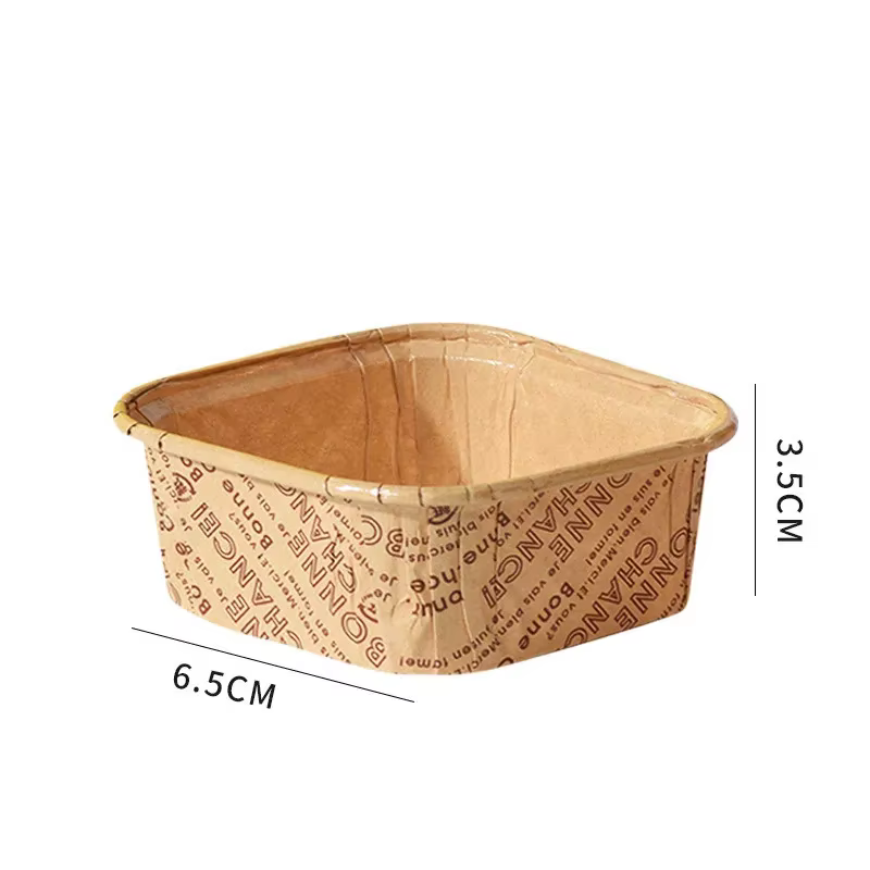 50 pièces 6.5x3.5cm carré Cupcake papier résistant à l'huile en mousseline de soie rouleau gâteau ta