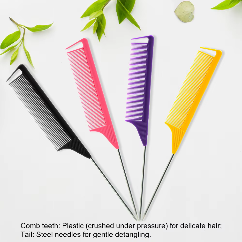 Peigne antistatique à queue pointue pour Salon de coiffure, brosse à cheveux, épingle à aiguille en