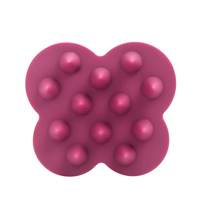 Peigne à shampoing en Silicone pour Massage du cuir chevelu, brosse de nettoyage de bain en forme de