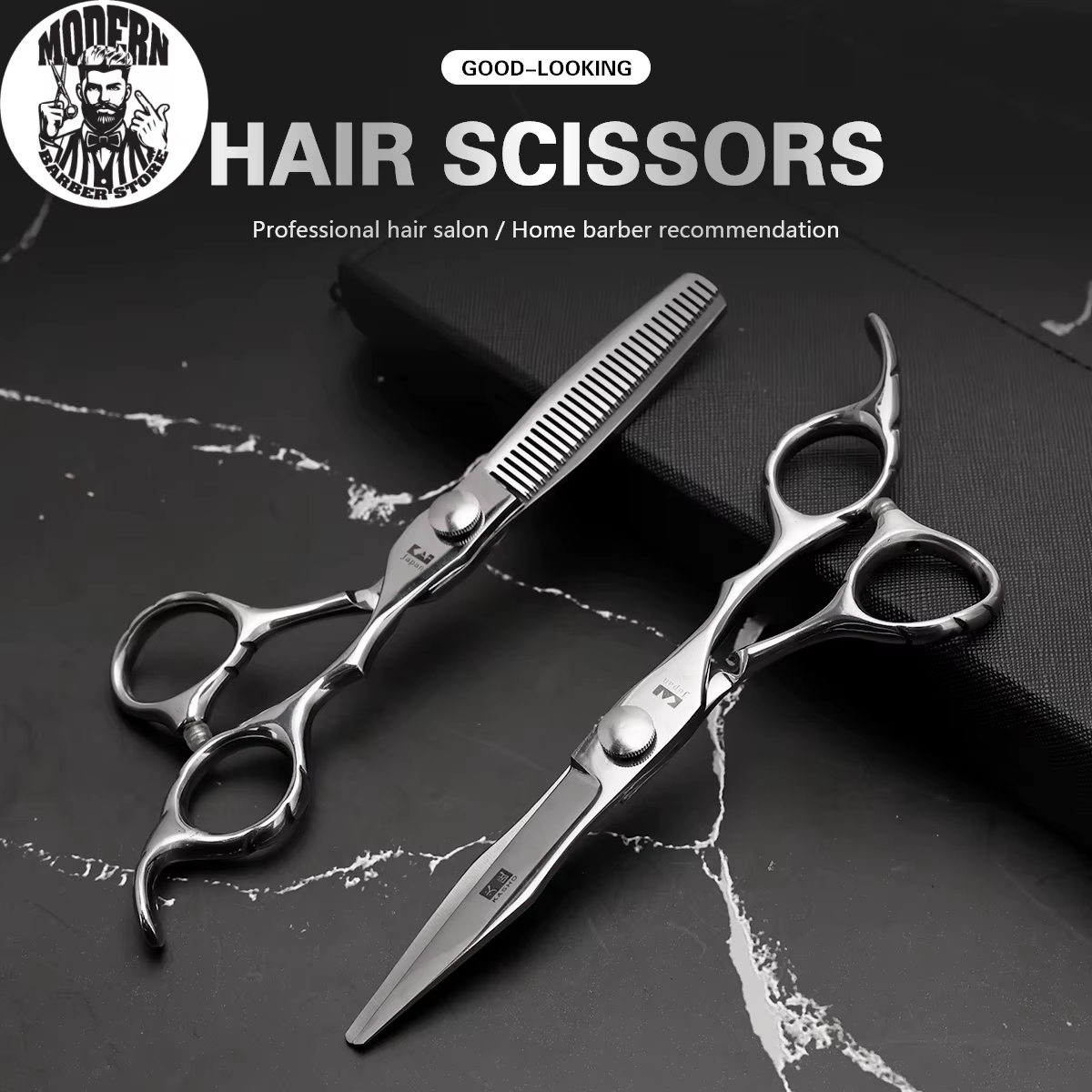 Ciseaux de coupe de cheveux professionnels-cisailles en acier inoxydable de 6 pouces pour outils de 