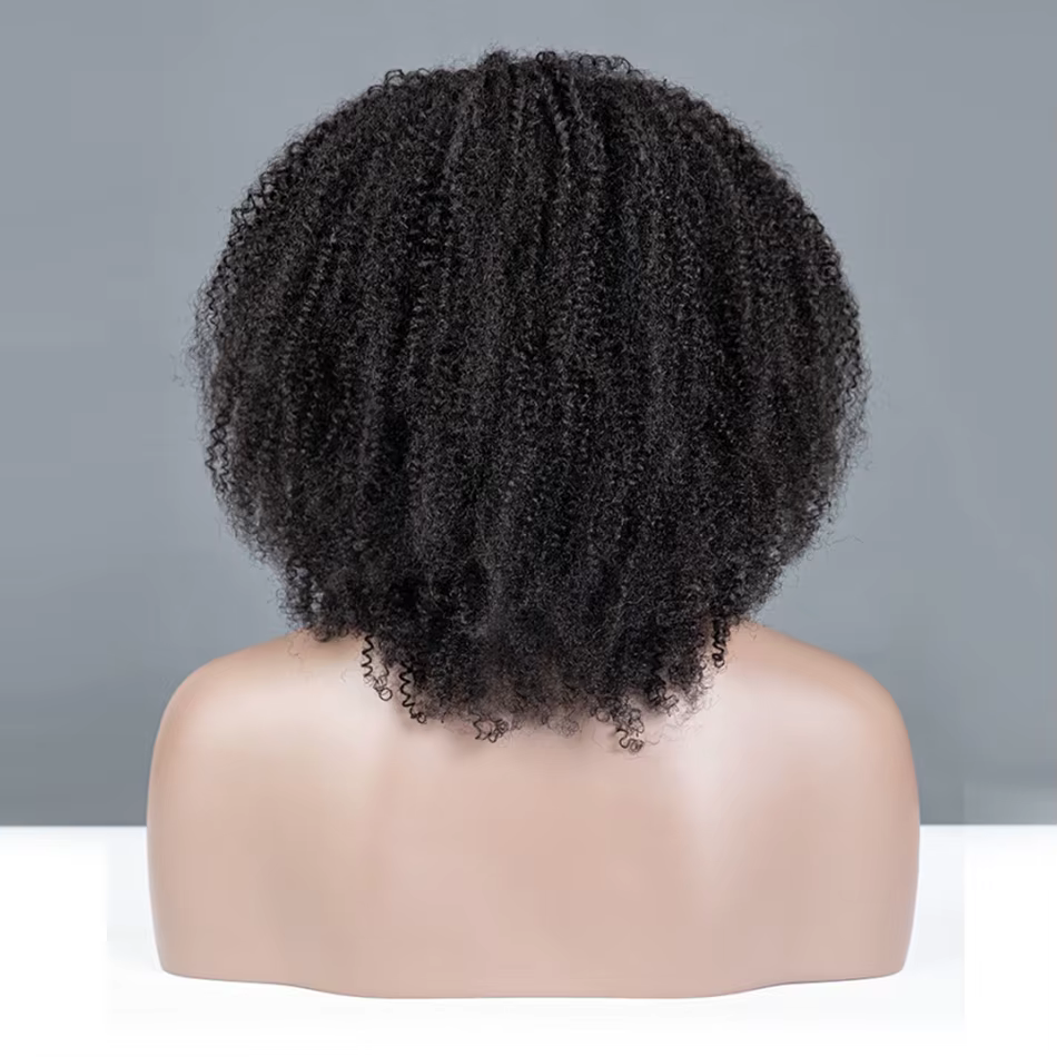 Tuneful court naturel crépus bouclés 3 en 1 demi-perruques cheveux humains pour les femmes (peut êtr